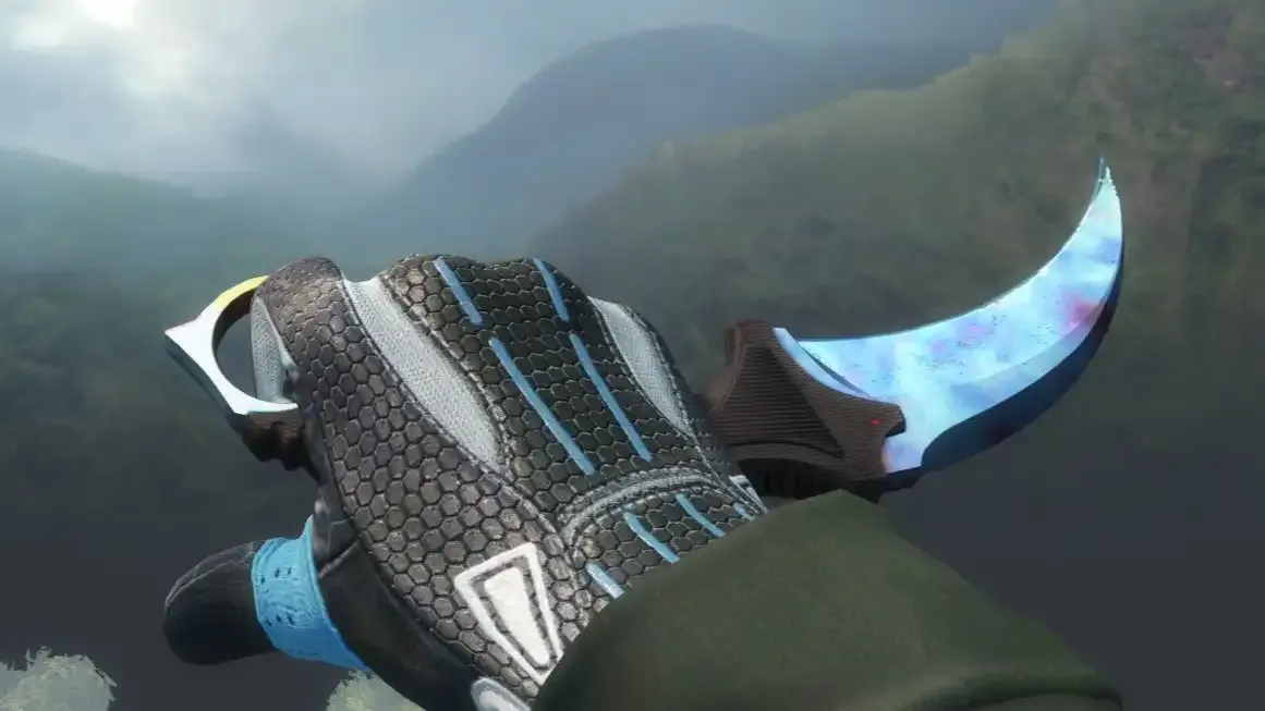 Blue Gem Karambit In-Game Blue Gem Karambit Top Pattern In Game Screenshot
